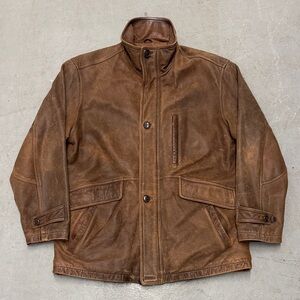 Men's Brown Thinsulate Leather Jacket Size L